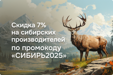 Скидка 7% по промокоду «СИБИРЬ2025»