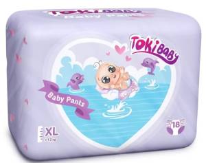 Подгузники-трусики TOKIBABY детские XL 18шт